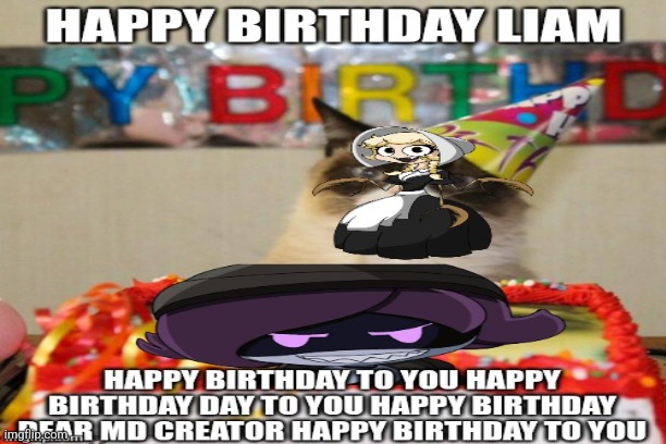 HAPPY BIRTHDAY | image tagged in happy birthday,liam vickers,murder drones | made w/ Imgflip meme maker