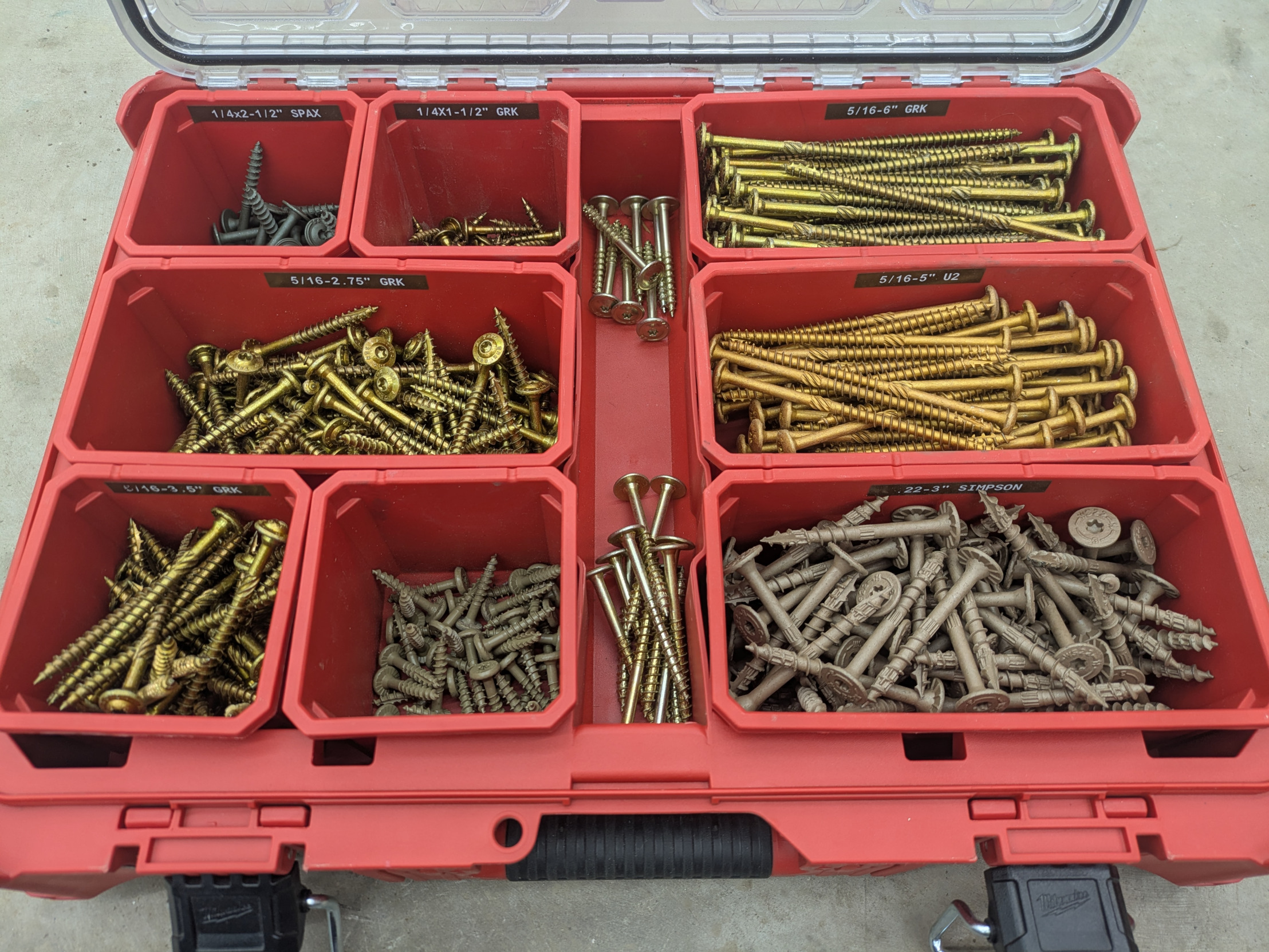 Milwaukee Packout filled with screws Blank Meme Template