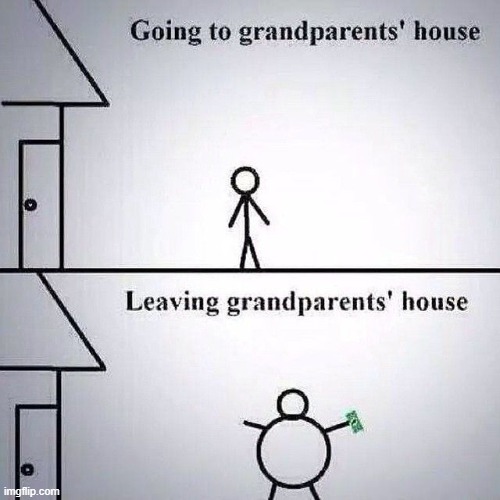 always | image tagged in grandparents,relatable memes | made w/ Imgflip meme maker