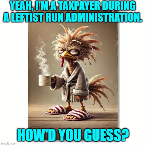 Seriously?  Some things are just a given. | YEAH, I'M A TAXPAYER DURING A LEFTIST RUN ADMINISTRATION. HOW'D YOU GUESS? | image tagged in yep | made w/ Imgflip meme maker