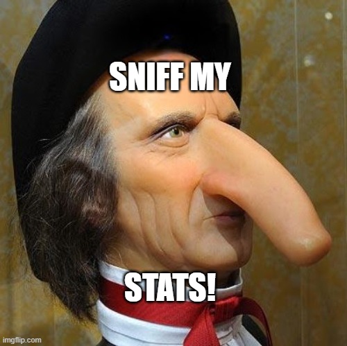 funny nose | SNIFF MY; STATS! | image tagged in funny nose | made w/ Imgflip meme maker