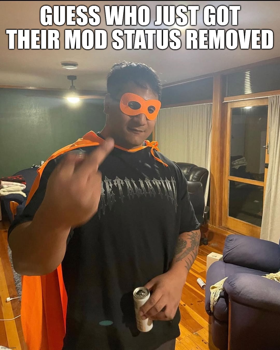 sitemods didn't even bother to ask why i ban her smh. they fr just took it away without a word to me. (mod note: tough) | GUESS WHO JUST GOT THEIR MOD STATUS REMOVED | image tagged in shan | made w/ Imgflip meme maker