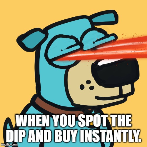 $Dugly Laser Eyes, Buys Dip $Algo | WHEN YOU SPOT THE DIP AND BUY INSTANTLY. | image tagged in dugly laser eyes | made w/ Imgflip meme maker