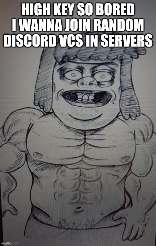 You know who else is hard | HIGH KEY SO BORED I WANNA JOIN RANDOM DISCORD VCS IN SERVERS | image tagged in you know who else is hard | made w/ Imgflip meme maker