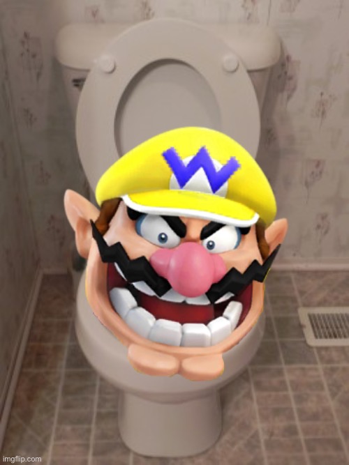 Skibidi Toilet Wario | image tagged in toilet seat up,skibidi toilet,wario | made w/ Imgflip meme maker