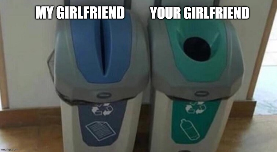Girlfriends | YOUR GIRLFRIEND; MY GIRLFRIEND | image tagged in sex jokes | made w/ Imgflip meme maker