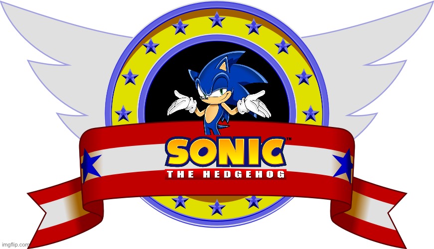 Sonic title screen | image tagged in sonic logo | made w/ Imgflip meme maker