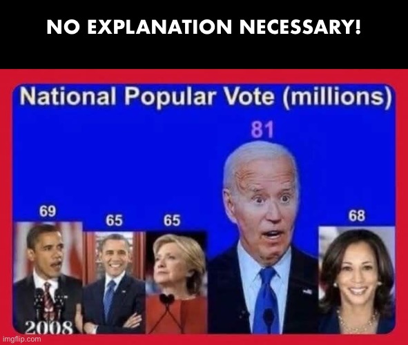 You don’t have to be a Republican to understand | NO EXPLANATION NECESSARY! | image tagged in 81 million votes | made w/ Imgflip meme maker