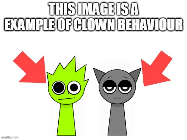 This image is a example of clown behaviour | image tagged in this image is a example of clown behaviour | made w/ Imgflip meme maker