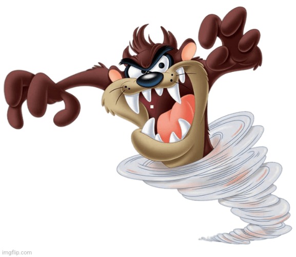 Tasmanian Devil spinning transparent | image tagged in tasmanian devil spinning transparent | made w/ Imgflip meme maker