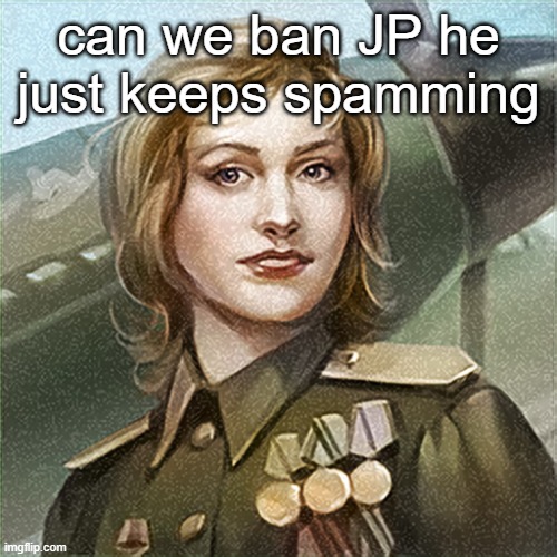 Neko War Thunder icon | can we ban JP he just keeps spamming | image tagged in neko war thunder icon | made w/ Imgflip meme maker