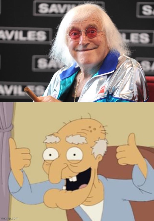 image tagged in jimmy savile,herbert the pervert | made w/ Imgflip meme maker