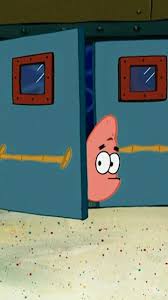 Patrick Looking Through Door Blank Meme Template