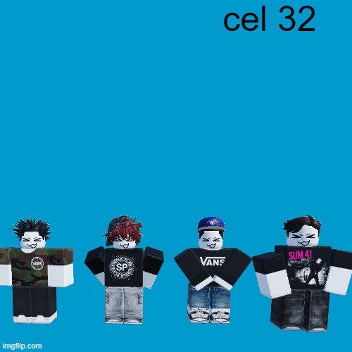 cel 32 (right is luigi, middle is ron and left is larry) | cel 32 | image tagged in blank weezer blue album edit | made w/ Imgflip meme maker