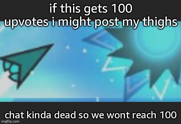 ruh roh | if this gets 100 upvotes i might post my thighs; chat kinda dead so we wont reach 100 | image tagged in ruh roh | made w/ Imgflip meme maker