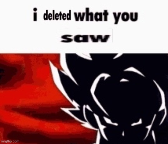 i saw what you deleted | image tagged in i saw what you deleted | made w/ Imgflip meme maker