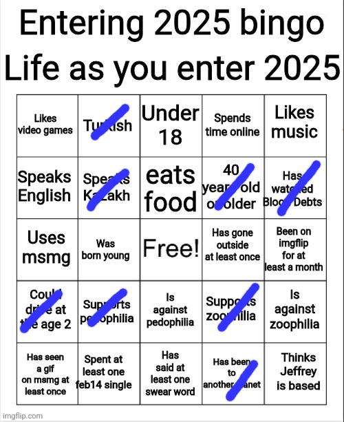 image tagged in entering 2025 bingo | made w/ Imgflip meme maker