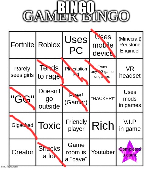 Gamer Bingo | BINGO | image tagged in gamer bingo | made w/ Imgflip meme maker