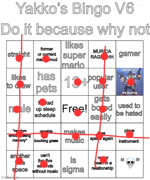 Hi | image tagged in yakko s bingo v6 | made w/ Imgflip meme maker