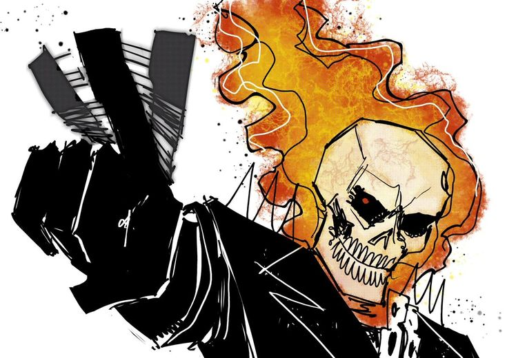 Ghost Rider Nuh uh uh Blank Meme Template