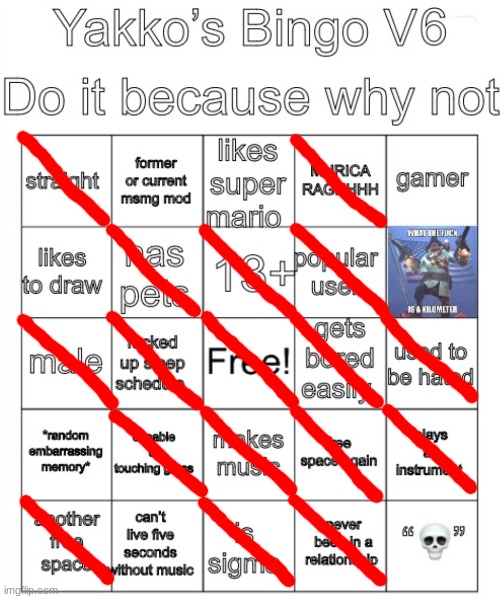 Yakko’s Bingo V6 | image tagged in yakko s bingo v6 | made w/ Imgflip meme maker