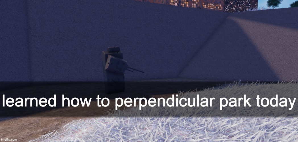 learned how to perpendicular park today | made w/ Imgflip meme maker