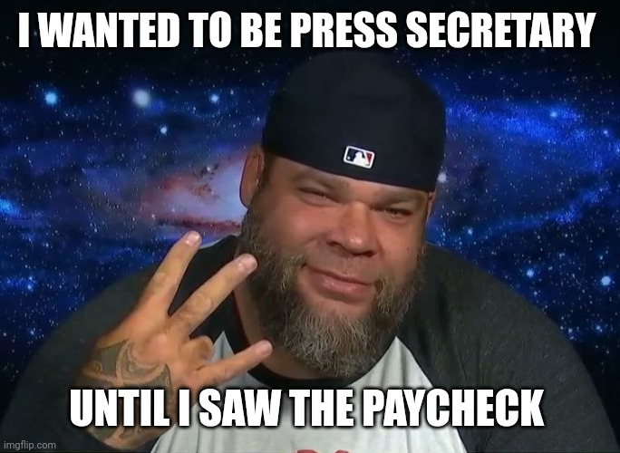 DOGE | I WANTED TO BE PRESS SECRETARY; UNTIL I SAW THE PAYCHECK | image tagged in tyrus,one does not simply | made w/ Imgflip meme maker