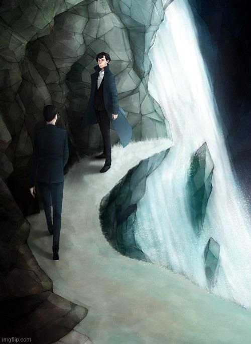 NEW AND OLD REICHENBACH FALL THIS IS AMAZING WALLAPAPER THING NOW | made w/ Imgflip meme maker