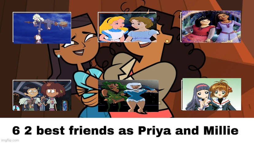 6 2 Best Friends as Priya and Millie | image tagged in 6 2 best friends as priya and millie | made w/ Imgflip meme maker