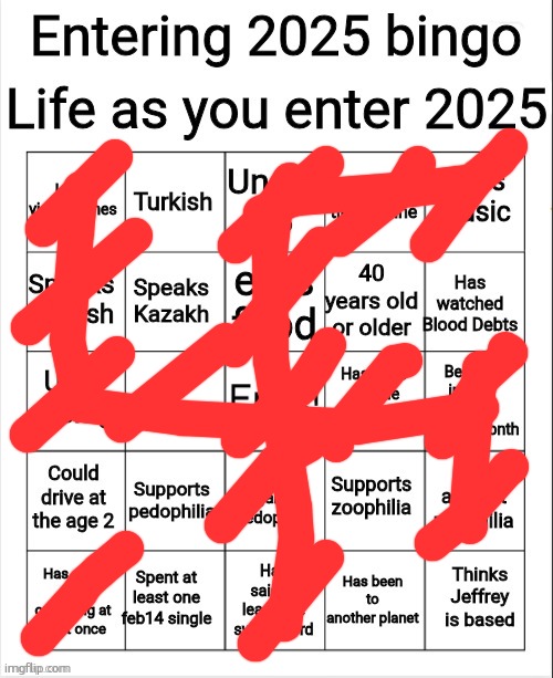this bingo is fucking cursed | image tagged in entering 2025 bingo | made w/ Imgflip meme maker