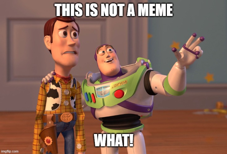 X, X Everywhere Meme | THIS IS NOT A MEME; WHAT! | image tagged in memes,x x everywhere | made w/ Imgflip meme maker