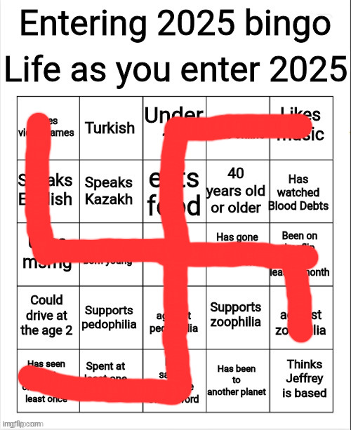 LMFAO???? | image tagged in entering 2025 bingo | made w/ Imgflip meme maker
