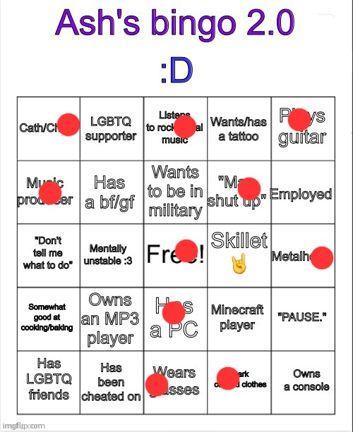 Ash's bingo 2.0 | image tagged in ash's bingo 2 0 | made w/ Imgflip meme maker