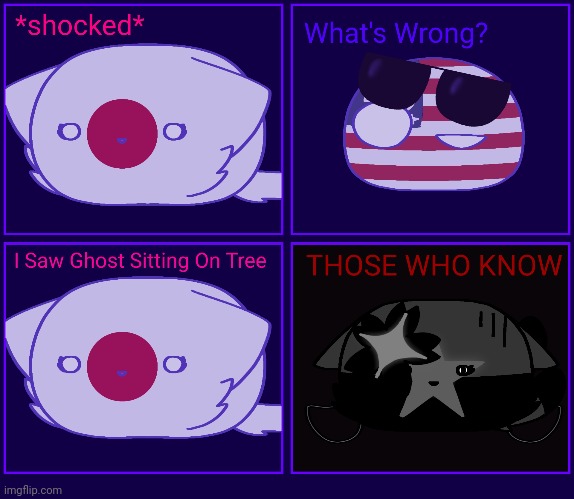 Japan Cat Sees Ghost | image tagged in those who know,ghost,paranormal,countryballs,memes | made w/ Imgflip meme maker