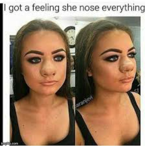 she nose... 0_0 | image tagged in she nose___ | made w/ Imgflip meme maker