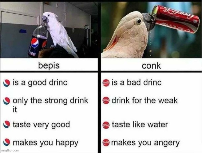 CONKE VS BEPIS | image tagged in conke vs bepis | made w/ Imgflip meme maker