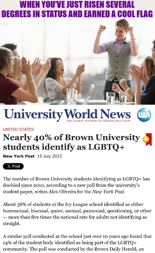 Brown Uni teachers must be FIRE | image tagged in lgbtq,woke,university,identity politics | made w/ Imgflip meme maker