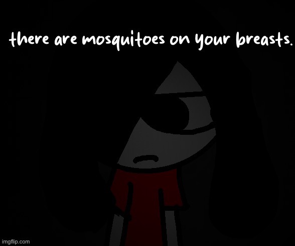 there are mosquitoes on your breasts Blank Meme Template