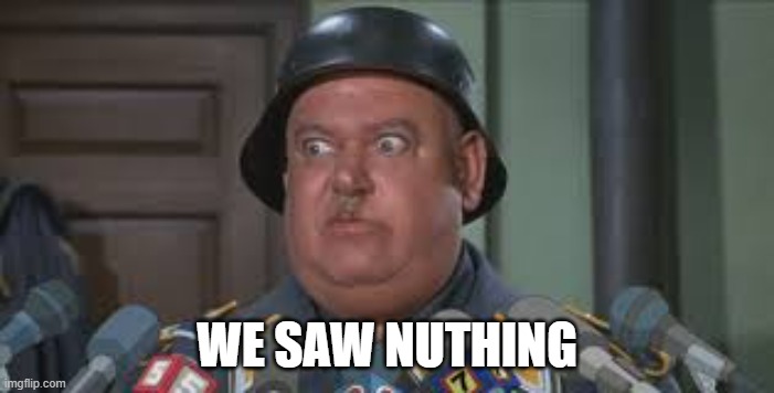 Sergeant Schultz | WE SAW NUTHING | image tagged in sergeant schultz | made w/ Imgflip meme maker