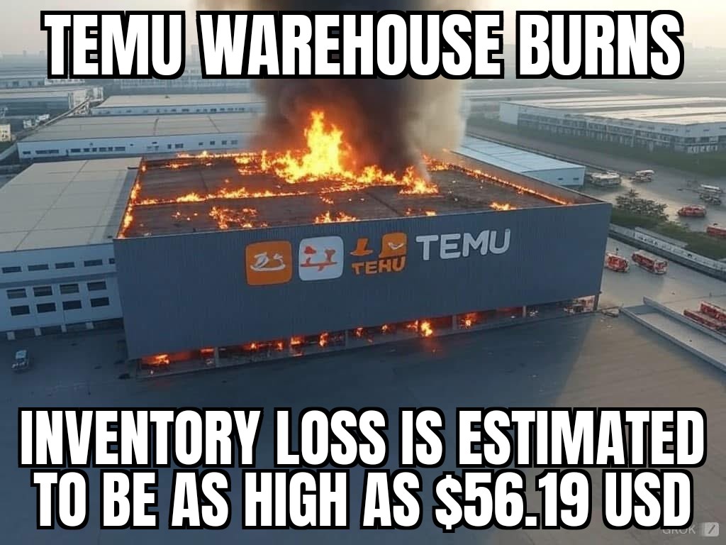 TEMU Warehouse Blank Meme Template