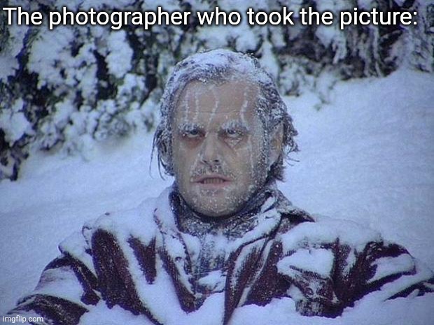 Jack Nicholson The Shining Snow Meme | The photographer who took the picture: | image tagged in memes,jack nicholson the shining snow | made w/ Imgflip meme maker