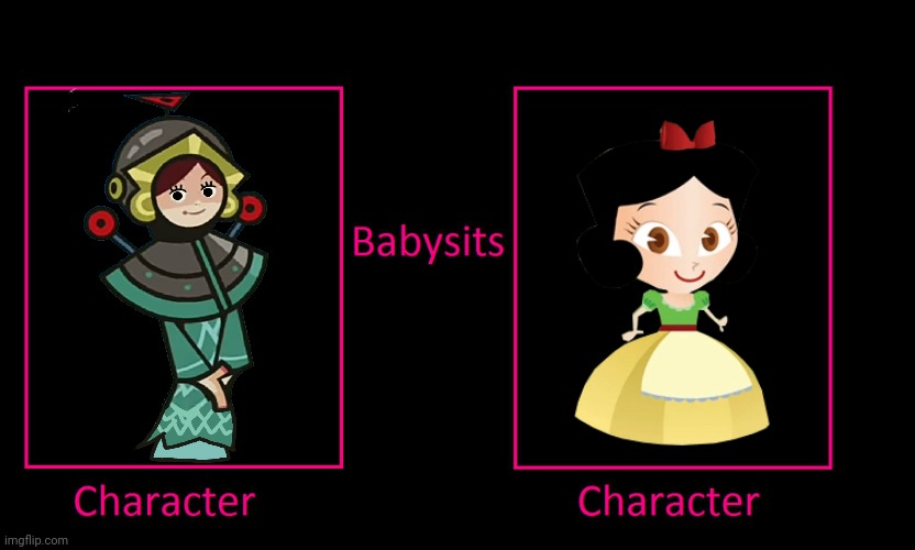 Lady Green Babysits Bianca | image tagged in what if character babysits character,hero 108,lady green,little princess school,goanimate,vyond | made w/ Imgflip meme maker