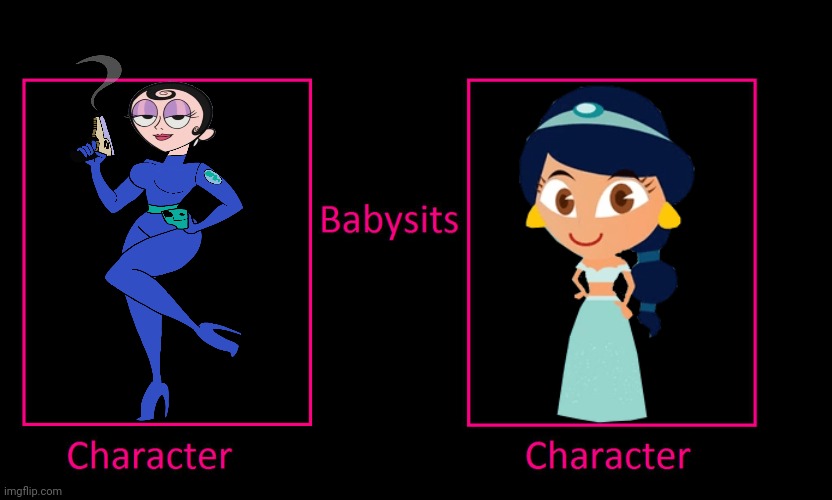 Agent Honeydew Babysits Zade | image tagged in what if character babysits character,little princess school,dexters lab,goanimate,vyond,agent honeydew | made w/ Imgflip meme maker