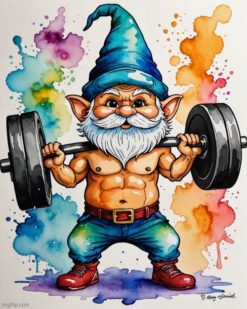 Workout gnome | image tagged in workout,gnome,gnomes | made w/ Imgflip meme maker