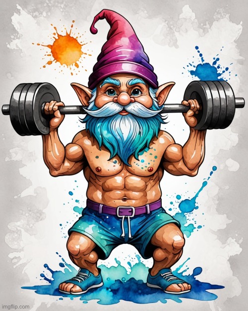 Workout gnomes | image tagged in workout,weight lifting,gnome,gnomes | made w/ Imgflip meme maker