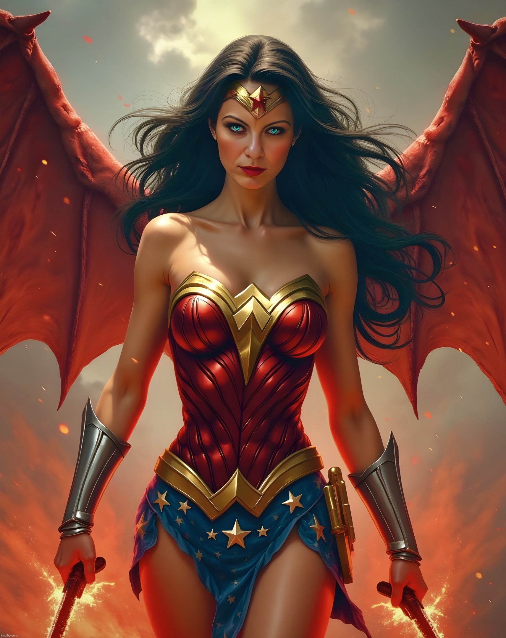 Abandoned Hope | image tagged in wonder woman,memes,demon,alternate reality,superhero,villain | made w/ Imgflip meme maker