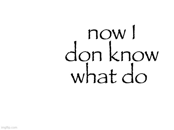 now I don know what do | made w/ Imgflip meme maker