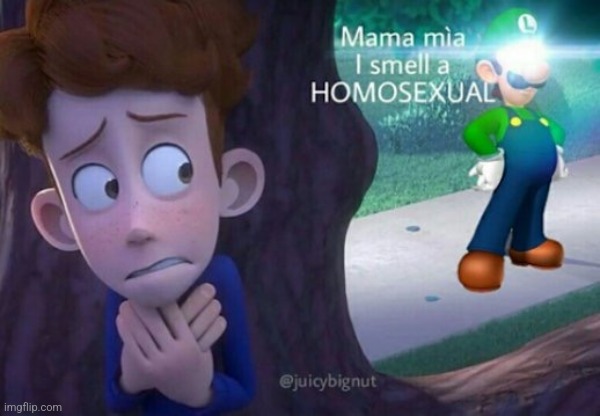 Mama Mia, i smell a HOMOSEXUAL. | image tagged in mama mia i smell a homosexual | made w/ Imgflip meme maker