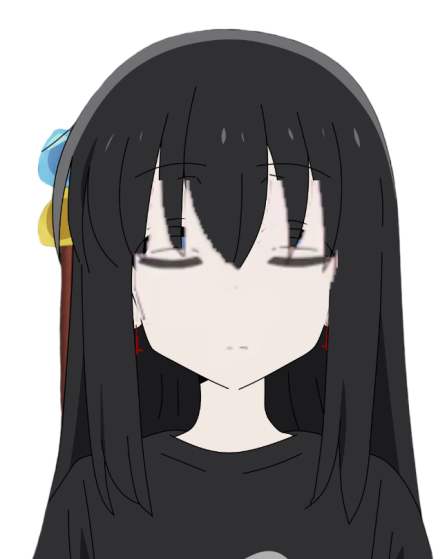 Goth Bocchi closed eyes Blank Meme Template