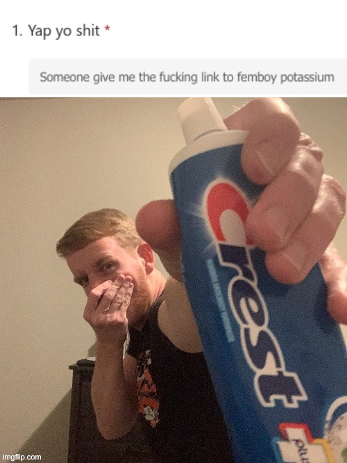 image tagged in thp toothpaste | made w/ Imgflip meme maker